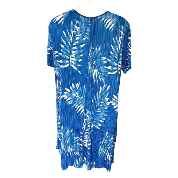 Catherine Malandrino Palm Micropleat Blue Dress - Picture 6 of 8